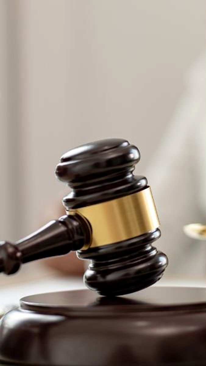 Gavel resting on its sound block